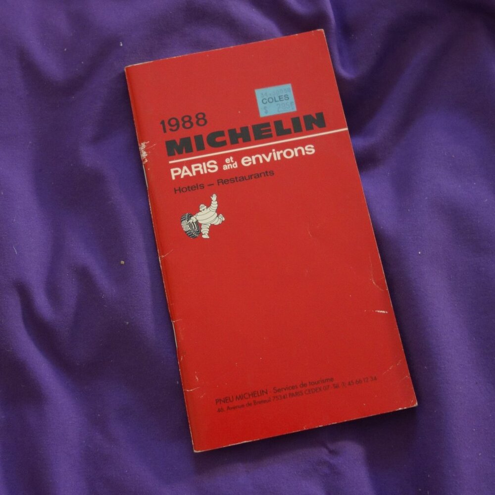 Vintage 1988 Michelin PARIS et environs Hotels-Restaurants ISBN 2.06.006.888-6